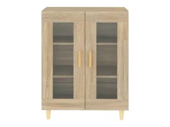 Aparador de roble Sonoma 69,5x34x90 cm madera de ingeniería