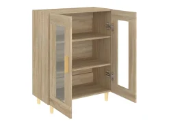 Aparador de roble Sonoma 69,5x34x90 cm madera de ingeniería