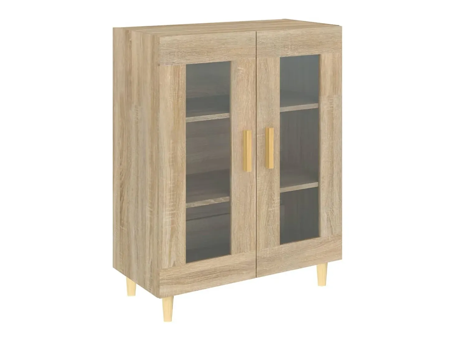 Aparador de roble Sonoma 69,5x34x90 cm madera de ingeniería