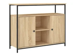Aparador de roble Sonoma 100x35x80 cm madera de ingeniería