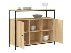 Aparador de roble Sonoma 100x35x80 cm madera de ingeniería