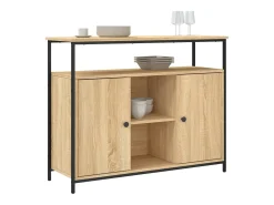 Aparador de roble Sonoma 100x35x80 cm madera de ingeniería