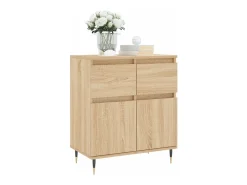 Aparador de roble Sonoma 60x35x70 cm Madera de ingeniería