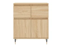 Aparador de roble Sonoma 60x35x70 cm Madera de ingeniería