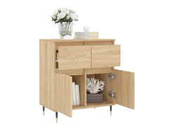 Aparador de roble Sonoma 60x35x70 cm Madera de ingeniería
