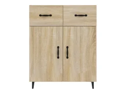 Aparador de roble Sonoma 69,5x34x90 cm madera de ingeniería
