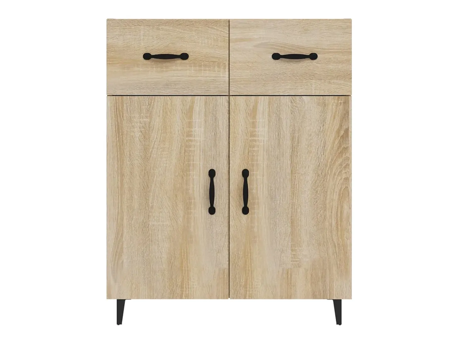 Aparador de roble Sonoma 69,5x34x90 cm madera de ingeniería