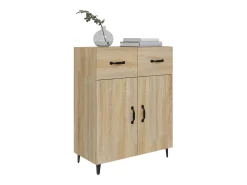 Aparador de roble Sonoma 69,5x34x90 cm madera de ingeniería