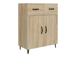Aparador de roble Sonoma 69,5x34x90 cm madera de ingeniería