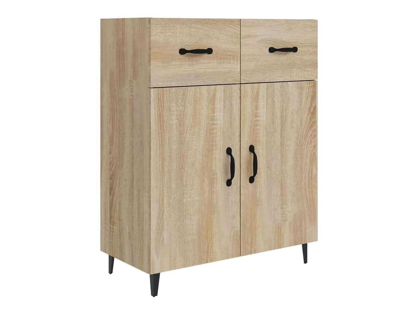 Aparador de roble Sonoma 69,5x34x90 cm madera de ingeniería