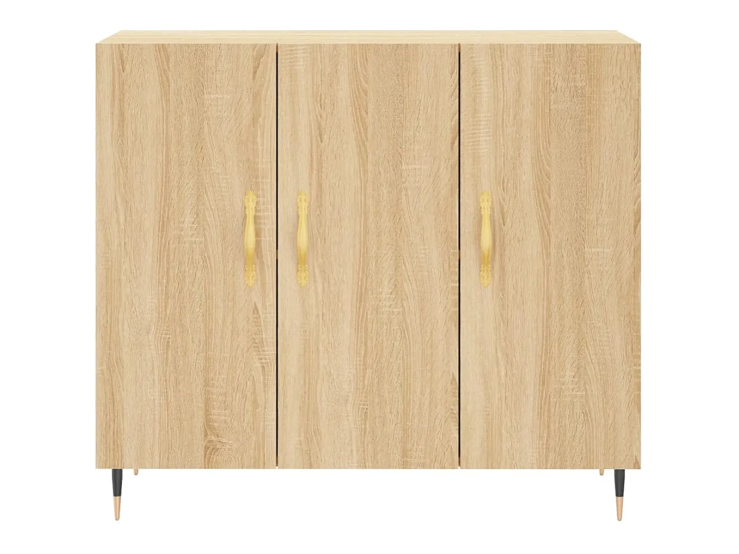 Aparador de roble Sonoma 90x34x80 cm madera de ingeniería