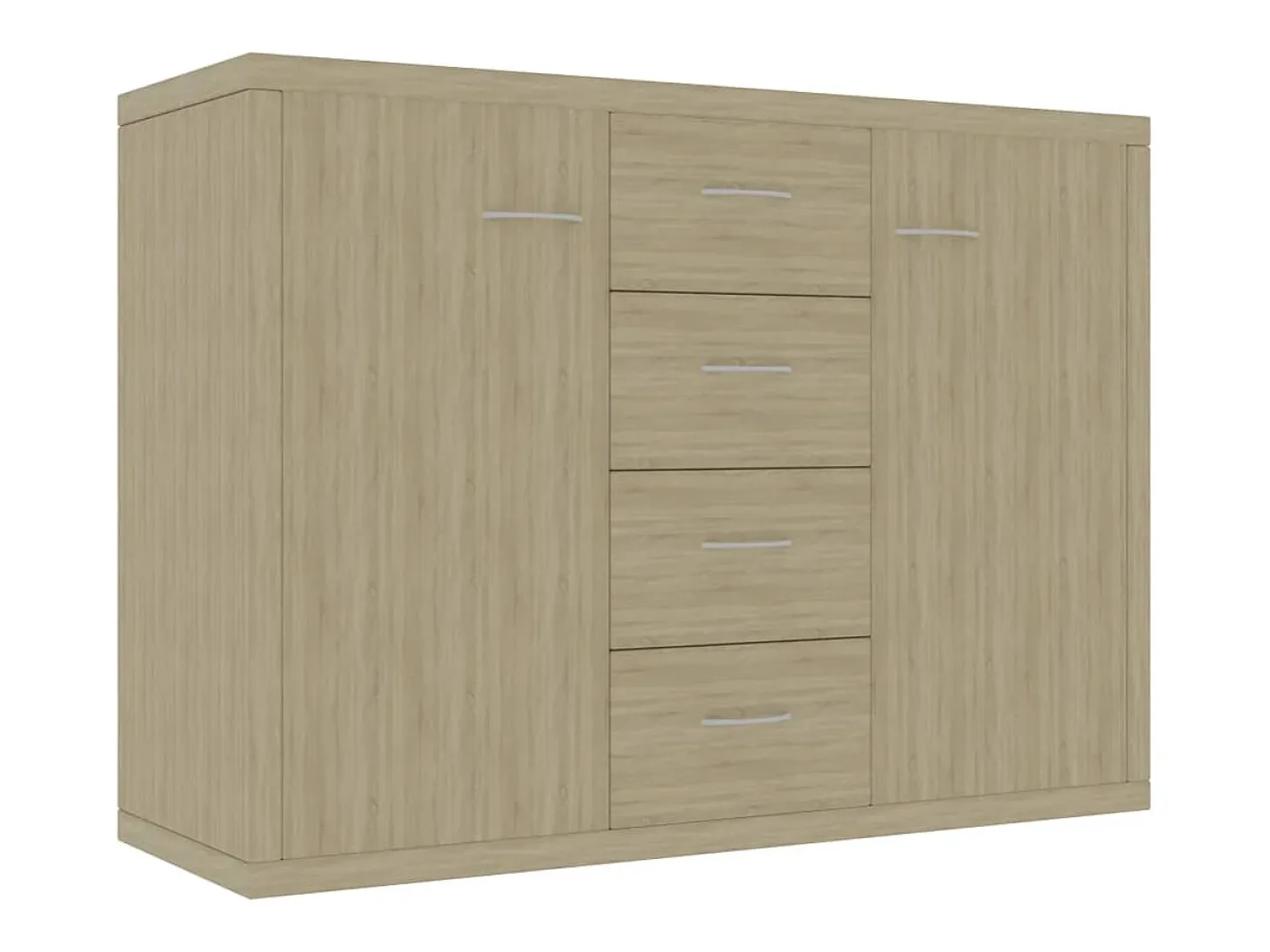 Aparador de roble Sonoma 88x30x65 cm Madera de ingeniería