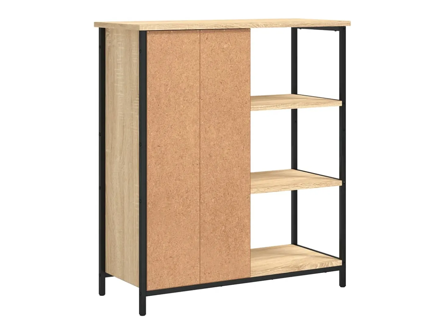 Aparador de roble Sonoma 70x30x80 cm madera de ingeniería