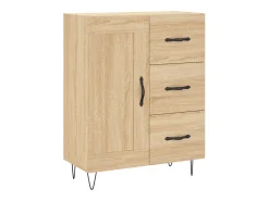 Aparador de roble Sonoma 69,5x34x90 cm madera de ingeniería