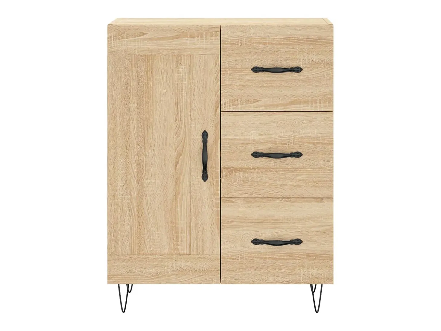 Aparador de roble Sonoma 69,5x34x90 cm madera de ingeniería