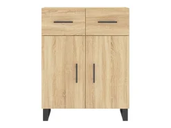 Aparador de roble Sonoma 69,5x34x90 cm madera de ingeniería