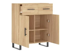 Aparador de roble Sonoma 69,5x34x90 cm madera de ingeniería