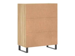 Aparador de roble Sonoma 69,5x34x90 cm madera de ingeniería