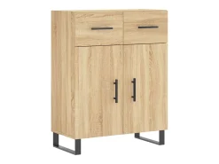 Aparador de roble Sonoma 69,5x34x90 cm madera de ingeniería