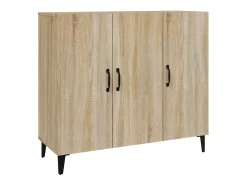 Aparador de roble Sonoma 90x34x80 cm madera de ingeniería