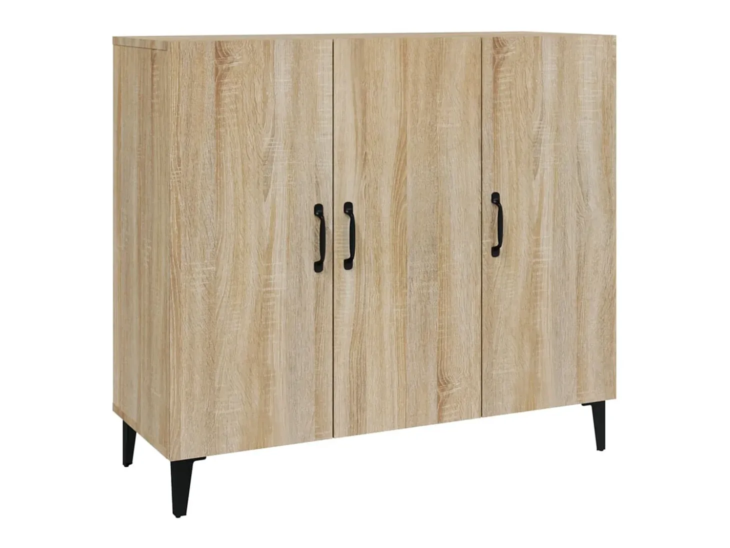 Aparador de roble Sonoma 90x34x80 cm madera de ingeniería