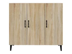 Aparador de roble Sonoma 90x34x80 cm madera de ingeniería