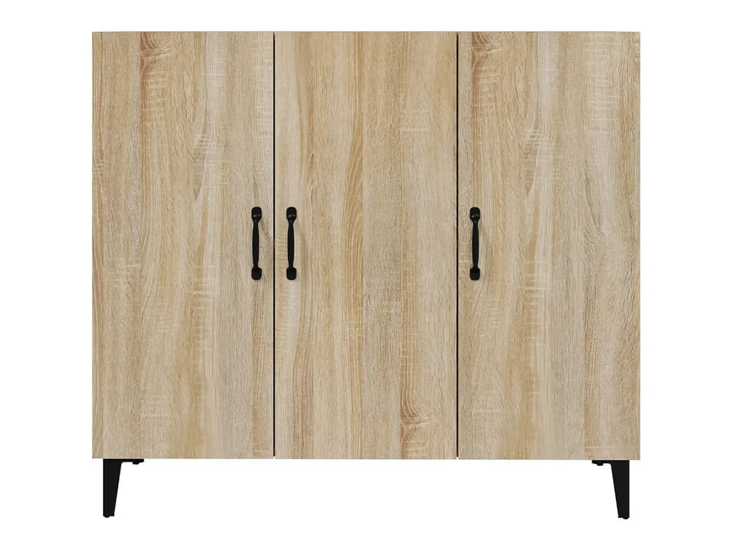 Aparador de roble Sonoma 90x34x80 cm madera de ingeniería
