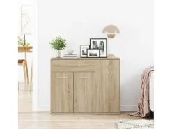 Aparador de roble Sonoma 88x30x70 cm Madera de ingeniería