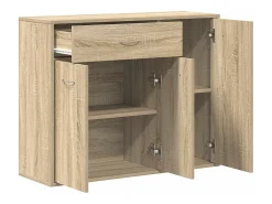 Aparador de roble Sonoma 88x30x70 cm Madera de ingeniería