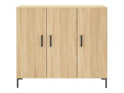 Aparador de roble Sonoma 90x34x80 cm madera de ingeniería