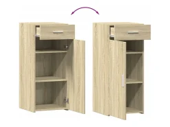 Aparador de roble Sonoma 40x42,5x93 cm madera de ingeniería