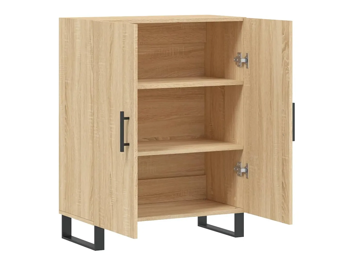 Aparador de roble Sonoma 69,5x34x90 cm madera de ingeniería