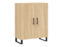 Aparador de roble Sonoma 69,5x34x90 cm madera de ingeniería