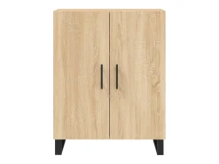 Aparador de roble Sonoma 69,5x34x90 cm madera de ingeniería