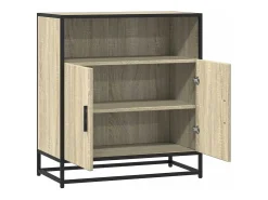 Aparador de roble Sonoma 68x35x76 cm madera de ingeniería