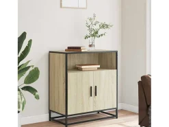 Aparador de roble Sonoma 68x35x76 cm madera de ingeniería