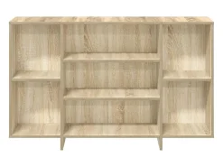 Aparador de roble Sonoma 120x30x75 cm madera de ingeniería