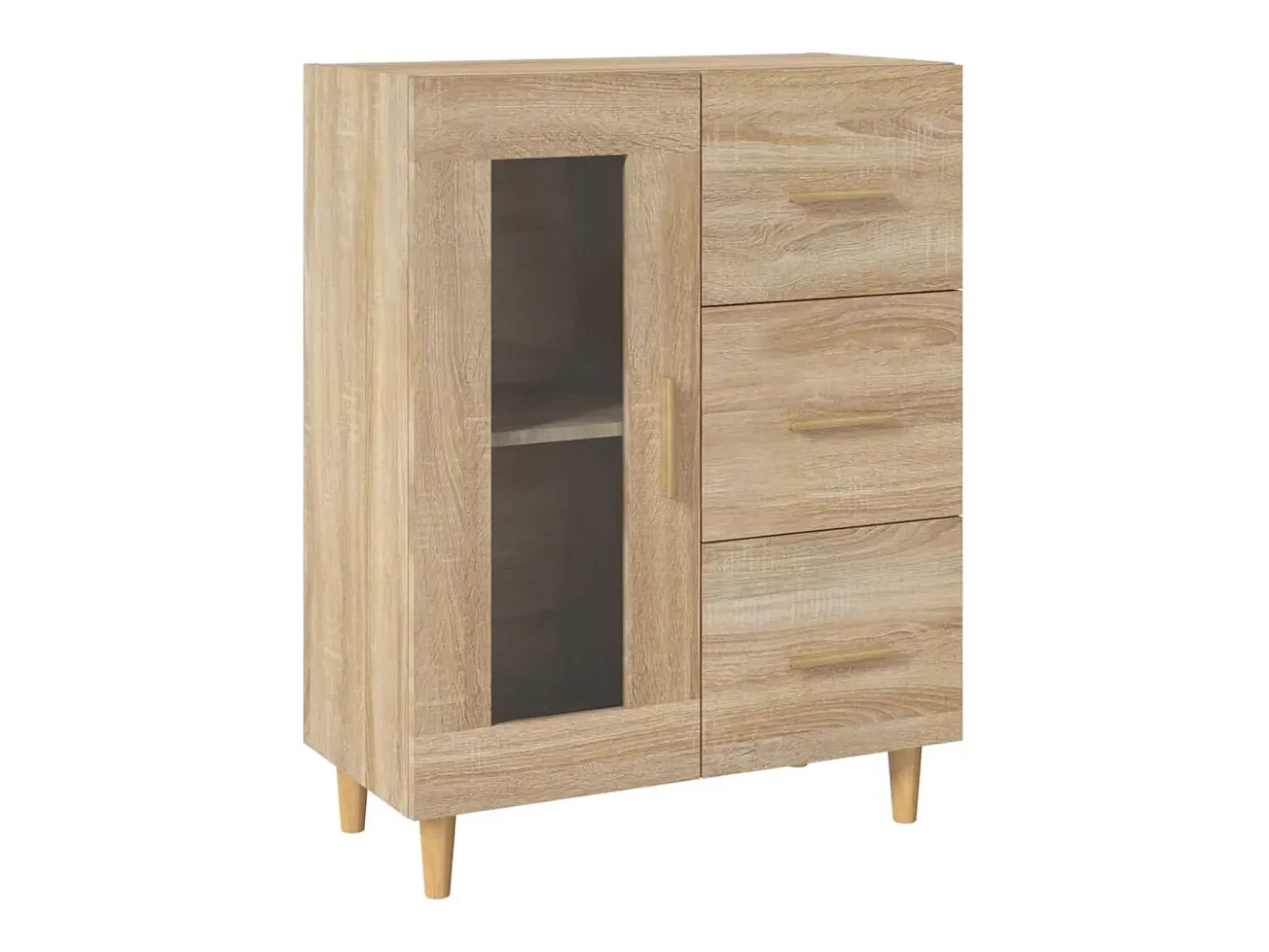 Aparador de roble Sonoma 69,5x34x90 cm madera de ingeniería