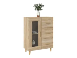 Aparador de roble Sonoma 69,5x34x90 cm madera de ingeniería