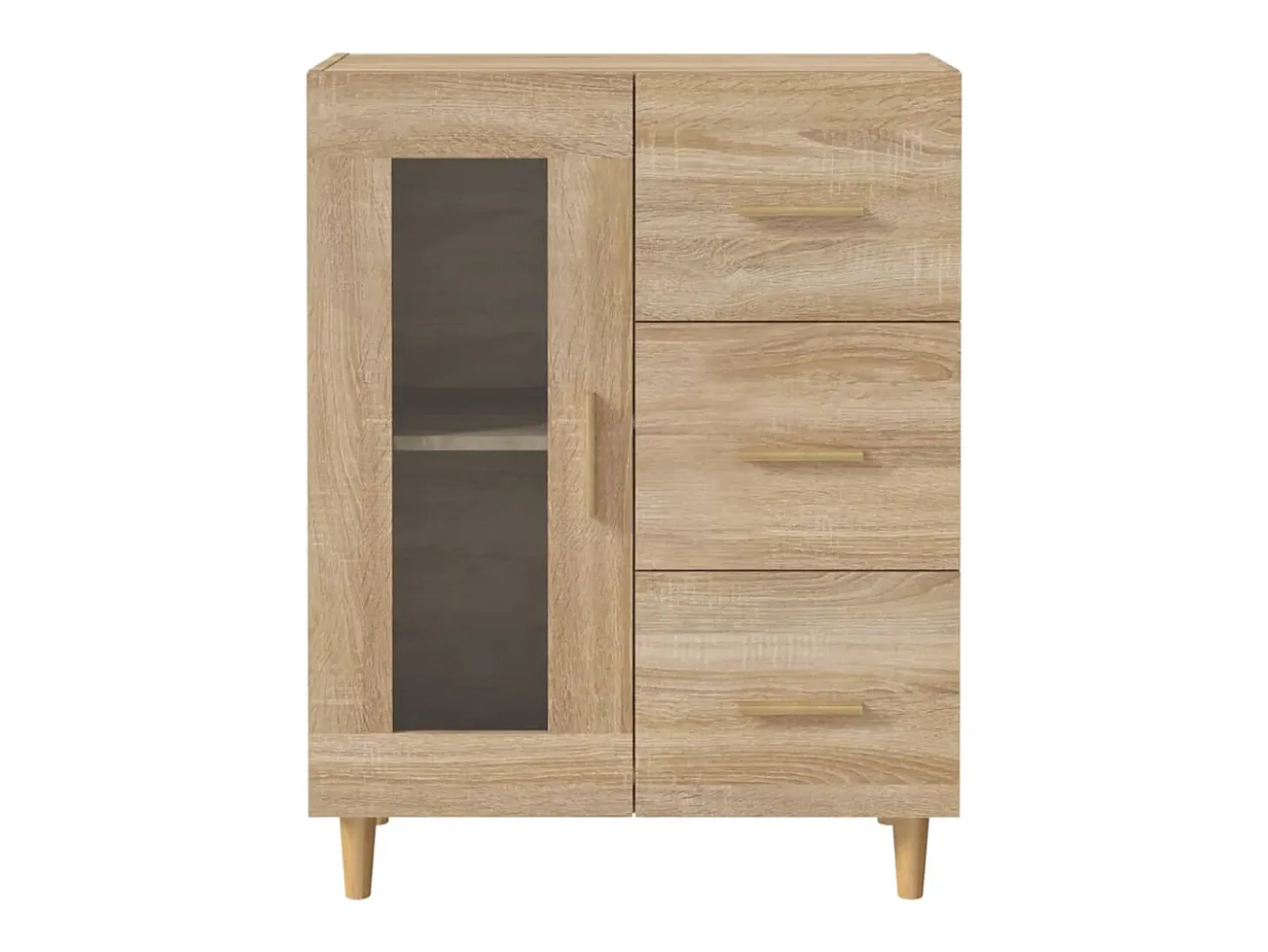 Aparador de roble Sonoma 69,5x34x90 cm madera de ingeniería