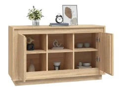 Aparador de roble Sonoma 102x35x60 cm madera de ingeniería