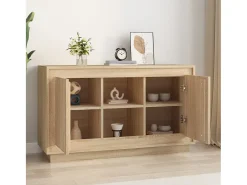 Aparador de roble Sonoma 102x35x60 cm madera de ingeniería