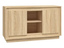 Aparador de roble Sonoma 102x35x60 cm madera de ingeniería