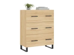 Aparador de roble Sonoma 69,5x34x90 cm madera de ingeniería