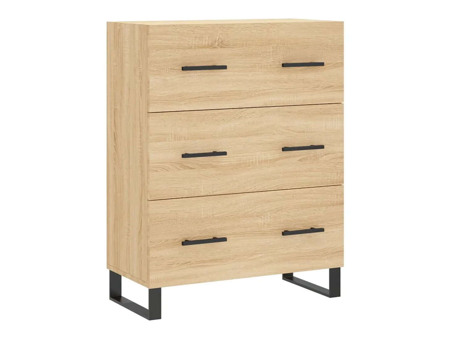 Aparador de roble Sonoma 69,5x34x90 cm madera de ingeniería