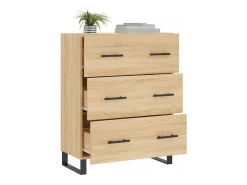 Aparador de roble Sonoma 69,5x34x90 cm madera de ingeniería