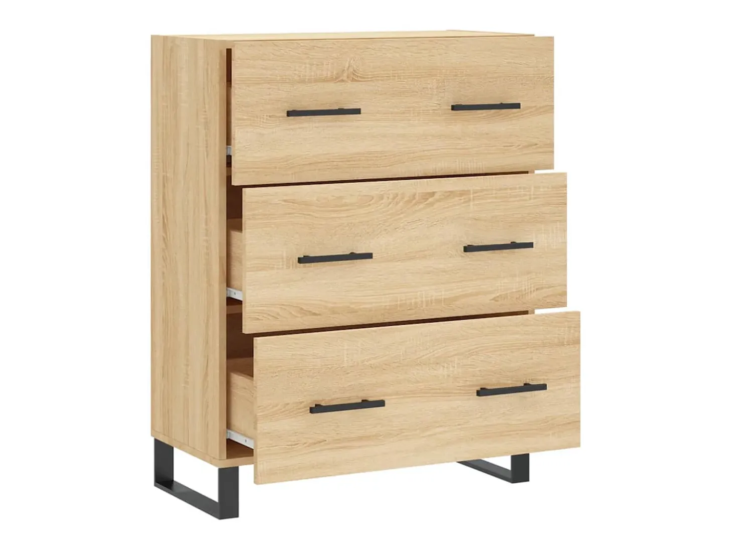 Aparador de roble Sonoma 69,5x34x90 cm madera de ingeniería