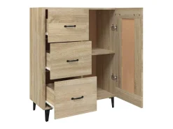 Aparador de roble Sonoma 69,5 x 34 x 90 cm Madera de ingeniería