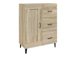 Aparador de roble Sonoma 69,5 x 34 x 90 cm Madera de ingeniería