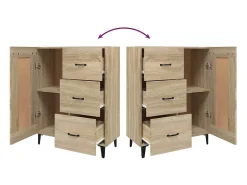Aparador de roble Sonoma 69,5 x 34 x 90 cm Madera de ingeniería